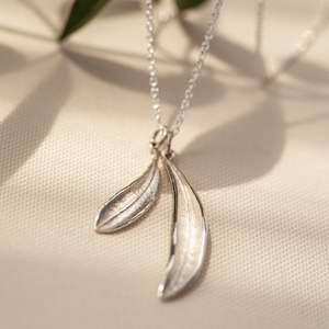 Olive Leaf Pair Necklace