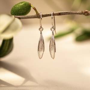 All Jewellery: Petite Olive Leaf Drop Earrings
