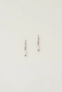 Bebe Pearl Drops - Silver