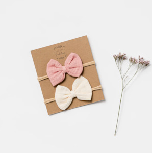 Headband - Set of 2 - Pink + Milk