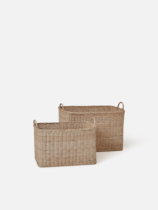 Storage: Rectangle Rattan Basket