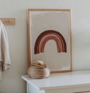 Paper Hq: Boho Rainbow Framed Print A4