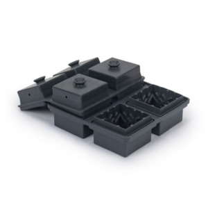 Pantry: Cocktail Ice Tray - Crystal Pattern Black