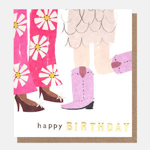 Cards: Happy Birthday Cowgirl Boots Card
