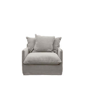 Furniture: Lotus Slipcover Armchair - Cement