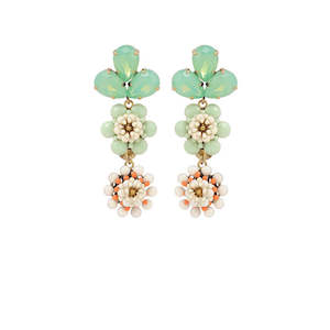 Camelia Trefle Earrings - Mint Green