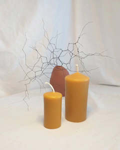 Candes Candle Sticks: Beeswax Pillar Candle