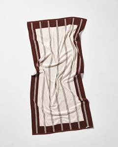 Napoleon Goods: Twin Stripe Towel - Chocolate