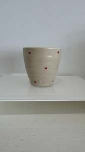 Heart Espresso Mug- Red Hearts