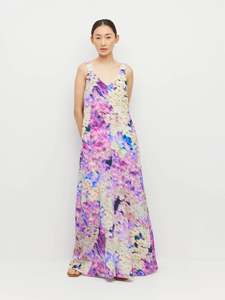 Violetta Dress - Lavender Mist Silk