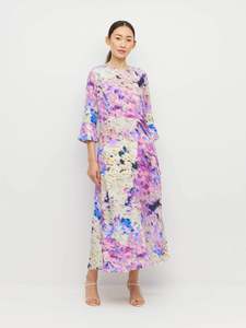 Womens Clothing: Rosie Dress - Lavender Mist Silk
