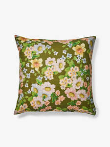 Bedding: Buttercup Olive Linen Pillowcase - Euro Set