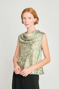 Womens Clothing: Sage Advice Top - Green Swirl