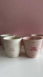 Hello Darling Tumbler - cream and pink