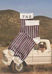Gifts Under 30: FAR MER -  Cocoa Check Socks