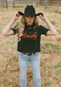 Womens Clothing: FAR MER - Howdy Cowboy Short Cut Crew