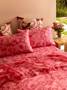 Bedding: Petal Pink Linen Pillowcase Set - Standard
