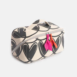 Caroline Gardner: Hearts Large Cosmetic Wash Bag
