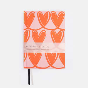Caroline Gardner: Pink/Orange Heart Notebook A5