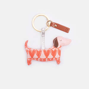 Caroline Gardner: Heart Sausage Dog Key Ring