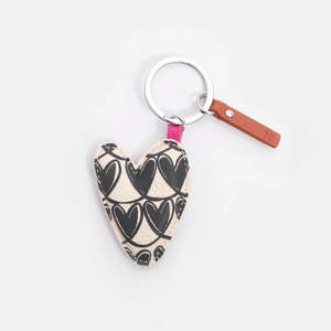 Caroline Gardner: Black Heart Key Ring