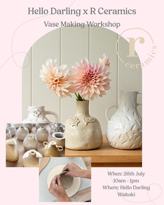 Hello Darling X R Ceramics Vase Workshop - 26th July