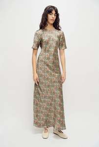 Short Sleeve Bias Cut Dress - Sugar Floral