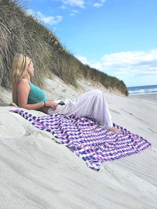 summer: Purple Grid Sarong
