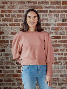 Sweater: Hailey Crop Dusty Rose