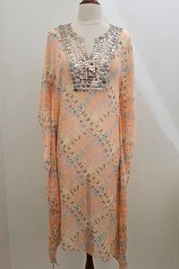 Preloved: BROWNS Size S Silk Flowy Kaftan