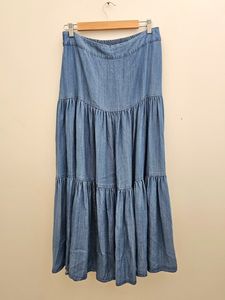 LYOCELL Size 12 Tiered Maxi Skirt