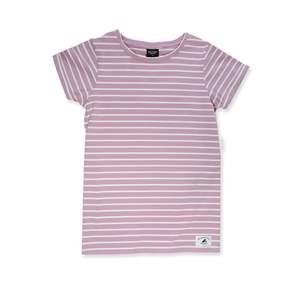 Classics: GIRLS SS CLASSICS TEE - Grape Stripe