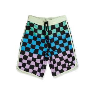 Boys Swimwear: SUPER LONG BOARD SHORT - Multi Check