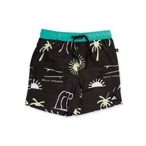 OCEAN BOARD SHORT - Black Green