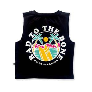 GIRLS RAD TO THE BONE TANK - Black