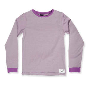 GIRLS LS CLASSICS TEE – Purple Stripe