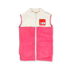Girls Jackets: GIRLS EVERYTHING VEST – Cream Pink