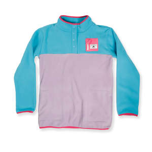 Girls Jackets: GIRLS ADVENTURE FLEECE – Turquoise Purple
