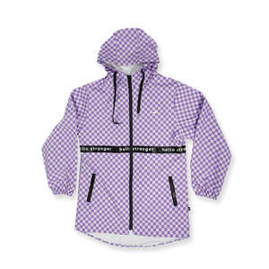 Girls Jackets: GIRLS RAINY DAYS JACKET – Purple Check