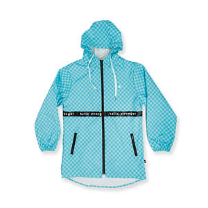 GIRLS RAINY DAYS JACKET – Turquoise Check