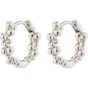 Pilgrim Jewellery: Solidarity Recycled Small Bubbles Hoop Earrings Silver-Plate
