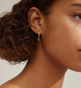 Pilgrim Jewellery: ELNA crystal earrings 2-in-1 set gold-plated