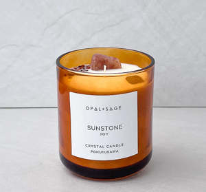 SUNSTONE CRYSTAL CANDLE