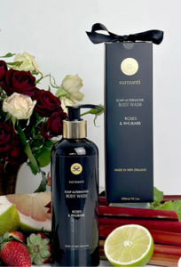 Surmanti: Roses & Rhubarb Body Wash - Soap Alternative 300mL