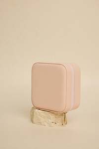 Earrings: Square Pink Jewellery Travel Case