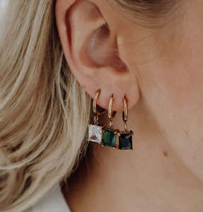 Earrings: Ivy hoop earrings gold