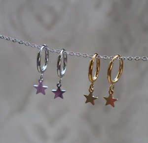 Earrings: Mini Star Hoops