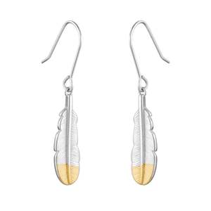 Earrings: Huia Feather Pendant Earrings