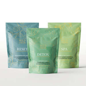 WILD EMERY REFRESHING NATURAL BATH SALTS THREE PACK