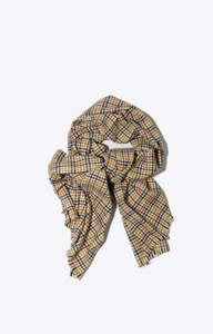 Scarves Hats: Check Caramel Scarf